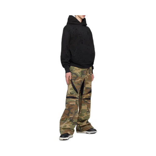 Ma Shotgun Logo Embroidered Distressed Hoodie