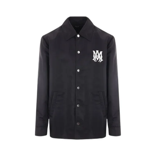 Ma Printed Buttoned Straight Hem Jacket