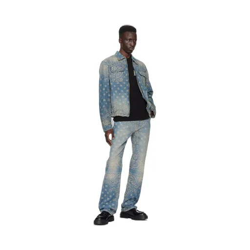 Jacquard Logo Pattern Jeans