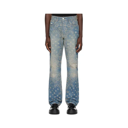 Jacquard Logo Pattern Jeans