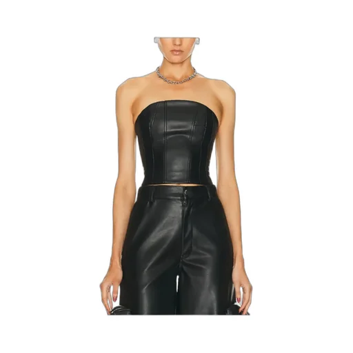 Off-The-Shoulder Vegan Bustier Top