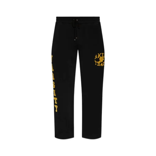Elasticated Waistband Straight-Leg Trousers