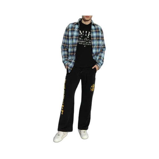 Elasticated Waistband Straight-Leg Trousers