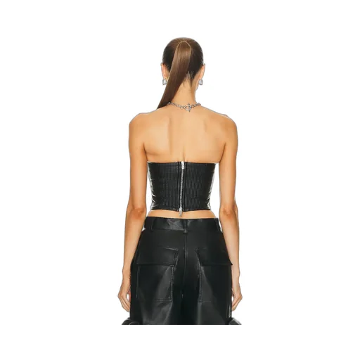 Off-The-Shoulder Vegan Bustier Top