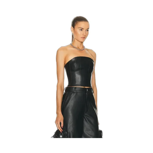 Off-The-Shoulder Vegan Bustier Top
