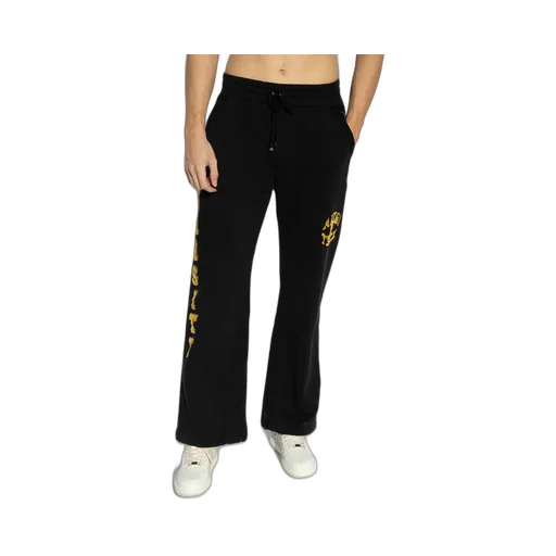 Elasticated Waistband Straight-Leg Trousers