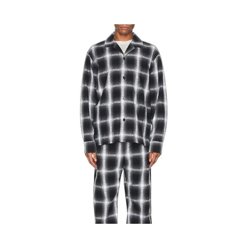 Checked Logo-Print Shirt