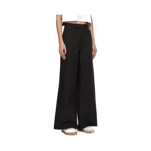 Wide-Leg Cotton Trousers