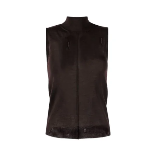 High Neck Cashmere Vest