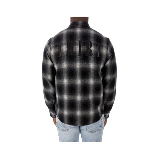 Logo Patch Check-Print Shirt