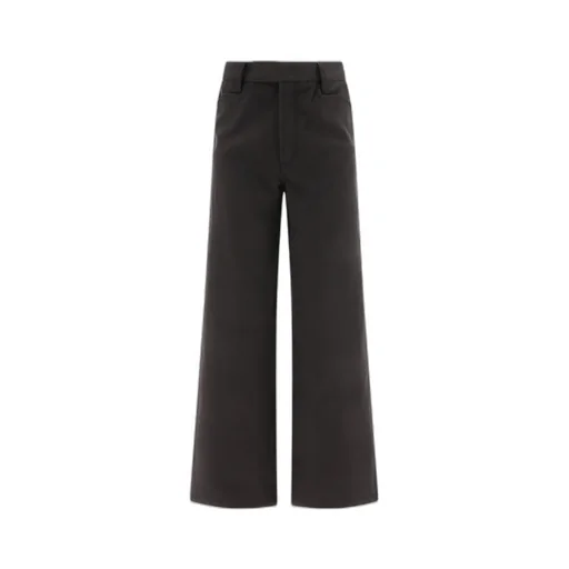 Wide-Leg Cotton Trousers