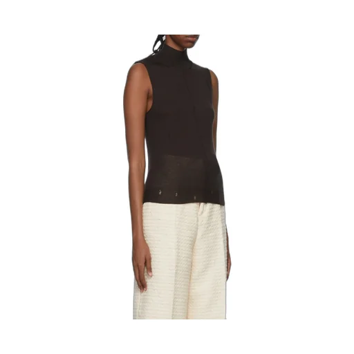 High Neck Cashmere Vest