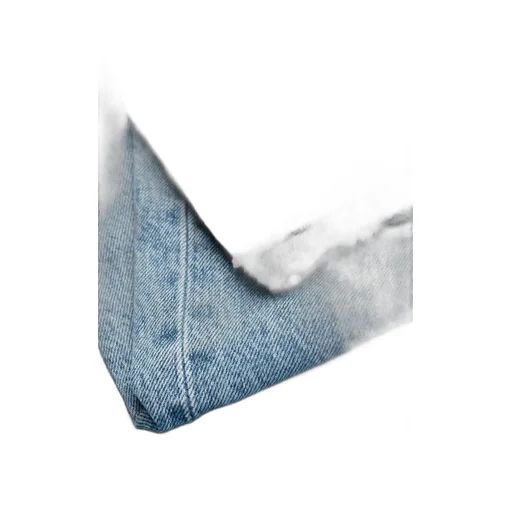 Logo Patch Washed Straight-Leg Jeans