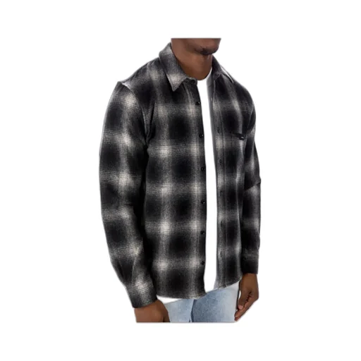 Logo Patch Check-Print Shirt