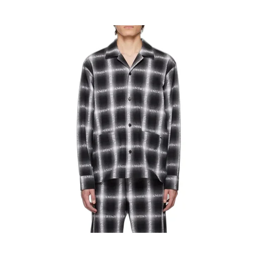 Checked Logo-Print Shirt