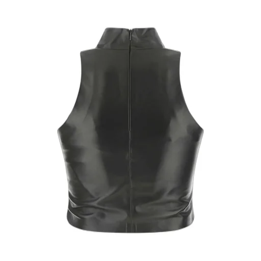 Mock-Neck Cropped Top