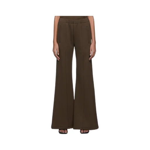 High-Waisted Wide Leg Track Trousers