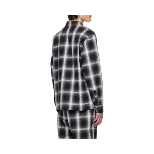 Checked Logo-Print Shirt