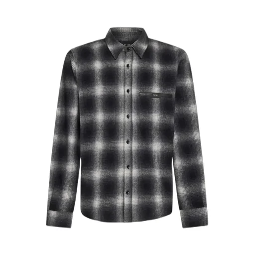 Logo Patch Check-Print Shirt