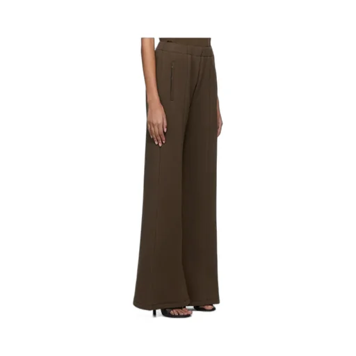 High-Waisted Wide Leg Track Trousers