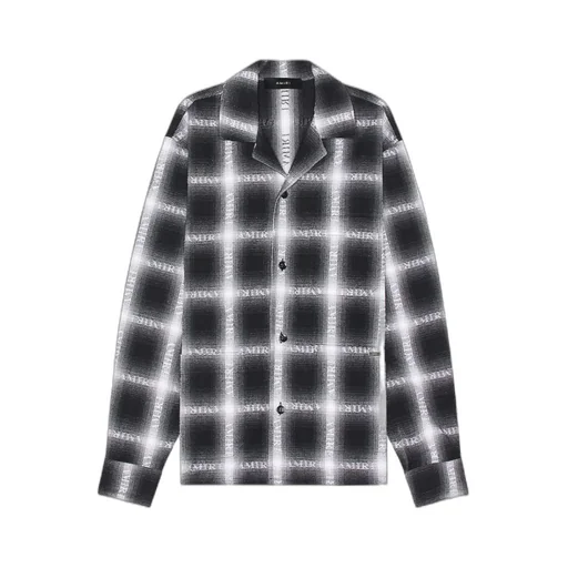 Checked Logo-Print Shirt