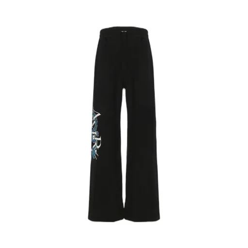 Drawstring Straight-Leg Trousers