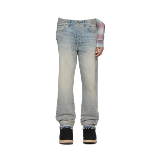 Release Hem Straight-Leg Jeans