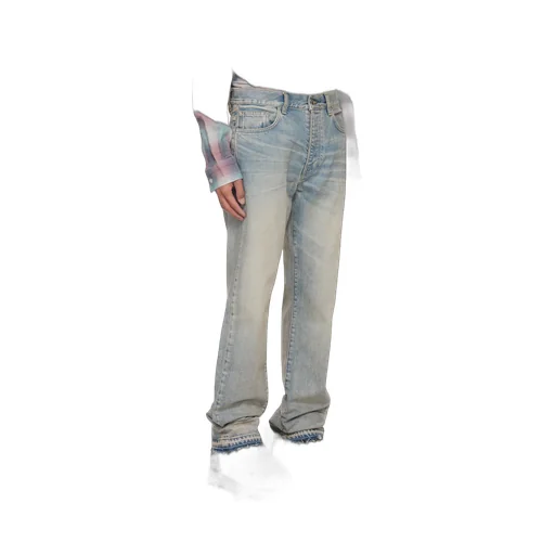 Release Hem Straight-Leg Jeans