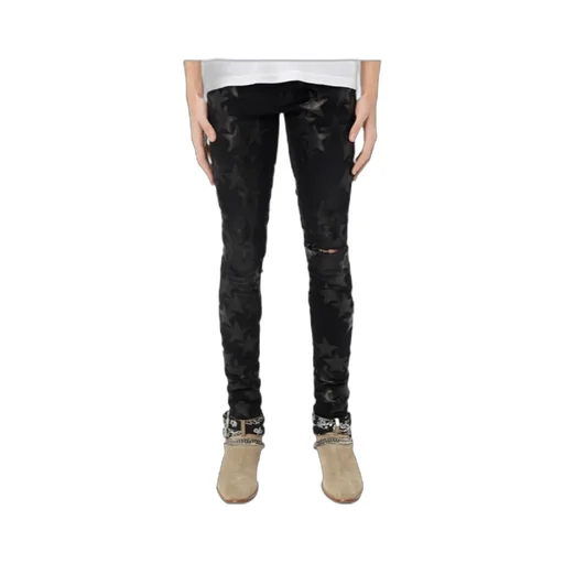 Ripped-Detail Skinny Jeans