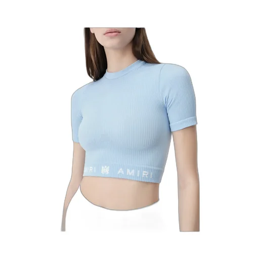Ribbed Seamless Short-Sleeved Top