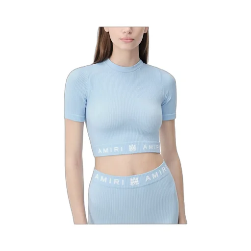 Ribbed Seamless Short-Sleeved Top