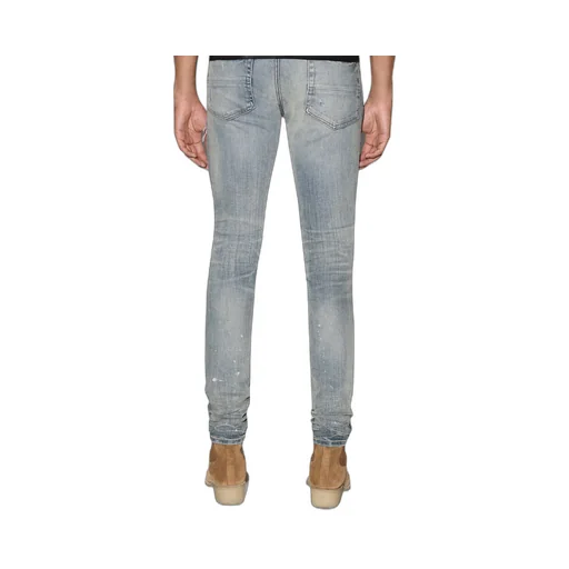 Distressed-Finish Ripped Skinny Jeans