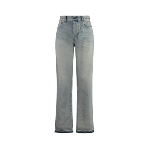 Release Hem Straight-Leg Jeans