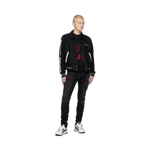 Logo Embroidered Bone Jacket