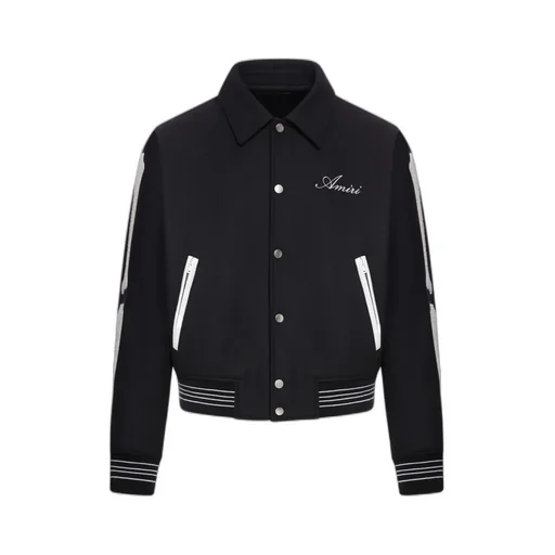 Logo Embroidered Bone Jacket