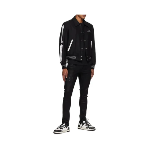Logo Embroidered Bone Jacket