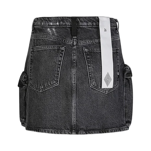 Belt-Loop Denim Skirt