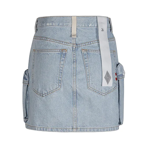 Belt-Loop Denim Skirt