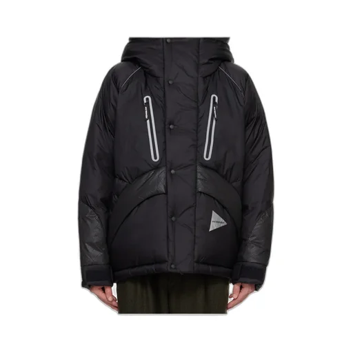 Logo Printed Panelled Puffer Jacket