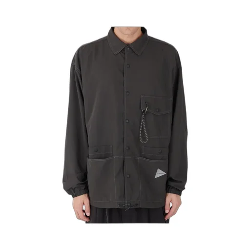Crinkled Nylon Shirt Jacket