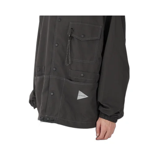 Crinkled Nylon Shirt Jacket
