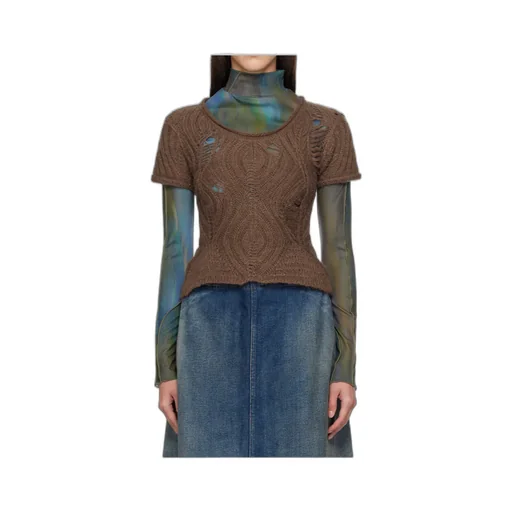 Cap Sleeve Sweater Layered Tee