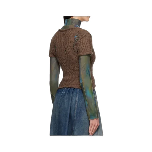 Cap Sleeve Sweater Layered Tee