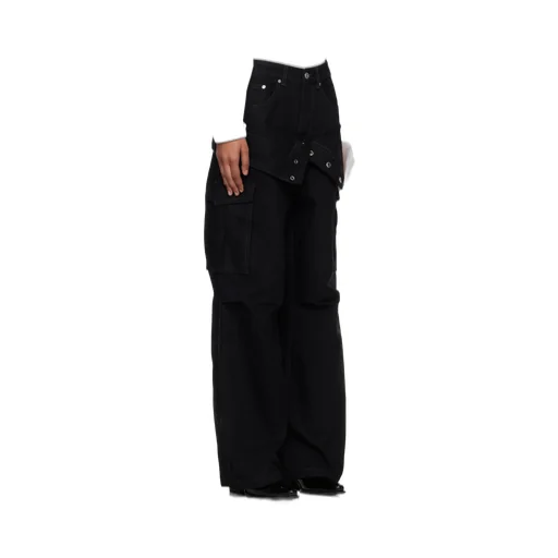 Double-Waisted Cargo Wide-Leg Jeans