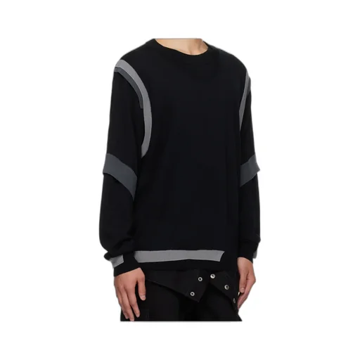 Multi-Layered Crew Neck Sweater