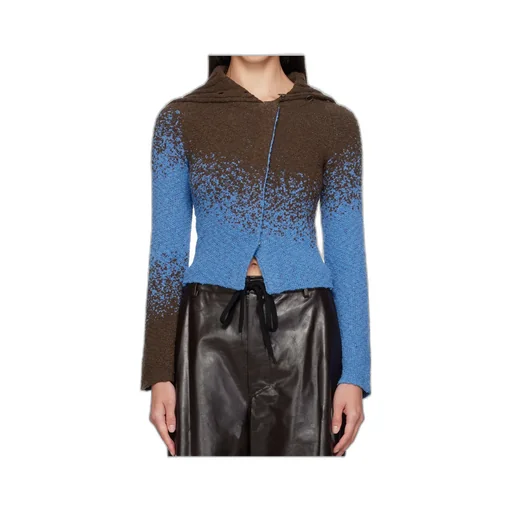 Flow Jacquard Cropped Cardigan
