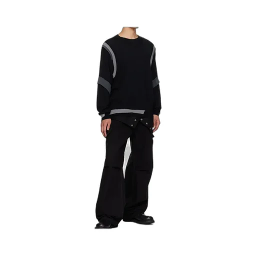 Multi-Layered Crew Neck Sweater