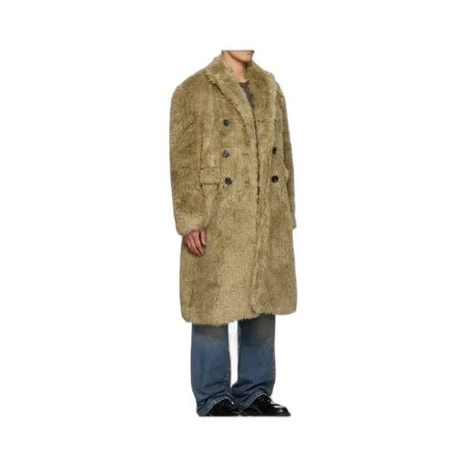 Fields Buttons Faux Fur Coat