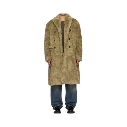 Fields Buttons Faux Fur Coat