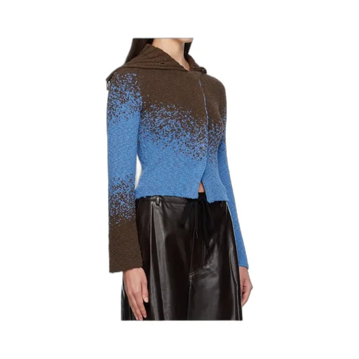 Flow Jacquard Cropped Cardigan